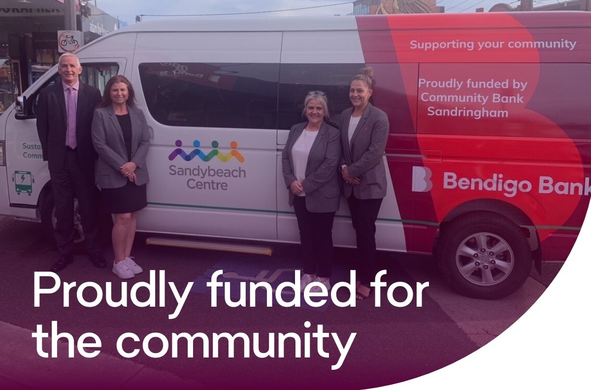community bank post image photo of community bank sandringham reps with the sandybeach centre bus
